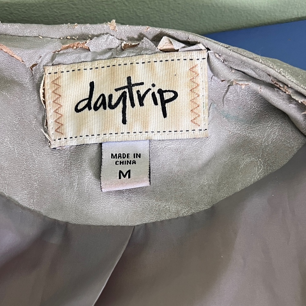 Daytrip Light Gray Leather Jacket - image 3